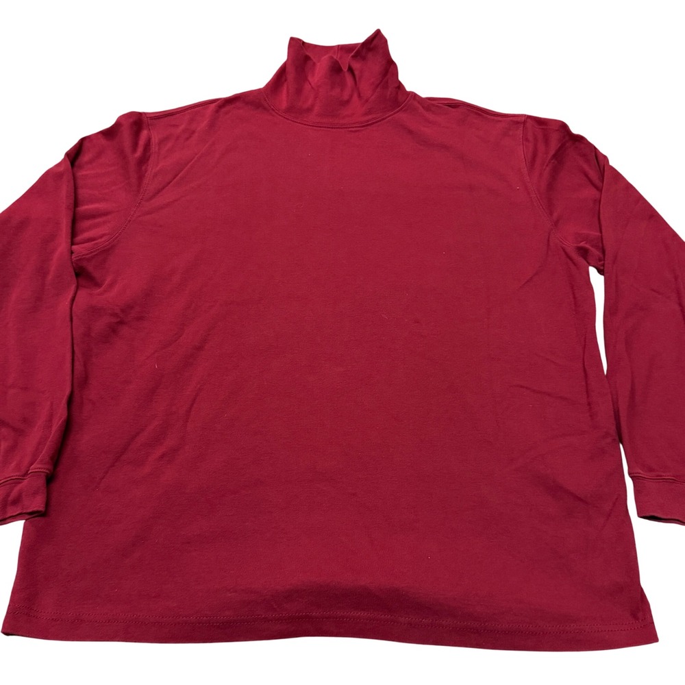 Field Gear Burgundy Red Turtleneck Men's Large‎ 100% Cotton Long Sleeve